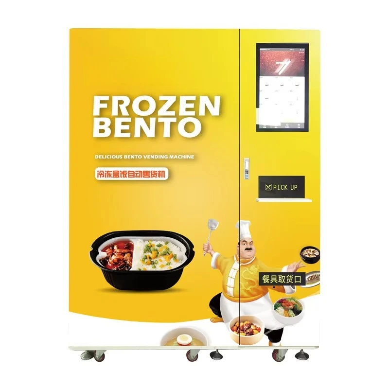 

Vending Machine Supplier Automatic Frozen Food Vending Machine Frozen Meal Box Bento Vending with Microwave Heating Function