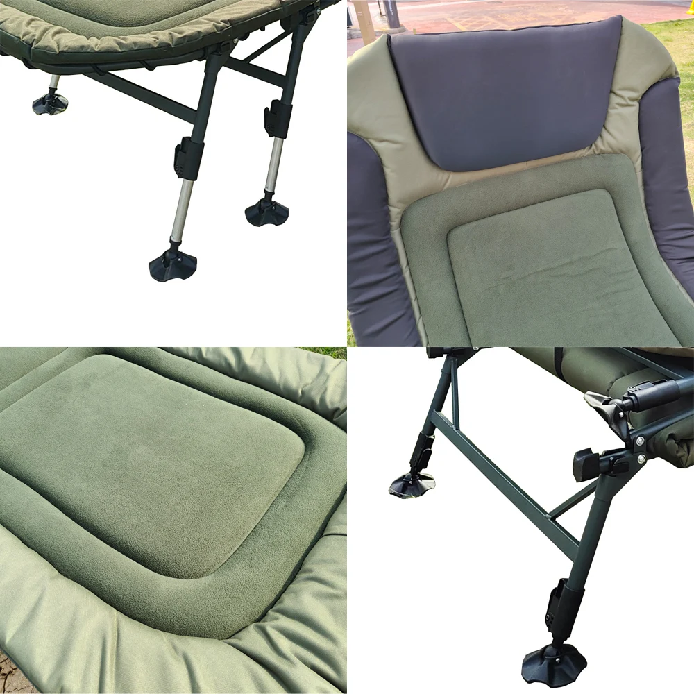 Adjustable Portable Recliner Foldable Outdoor Sun Lounger Lounge Chair Lunch Break Folding Bed Office Breathable Comfort Bed