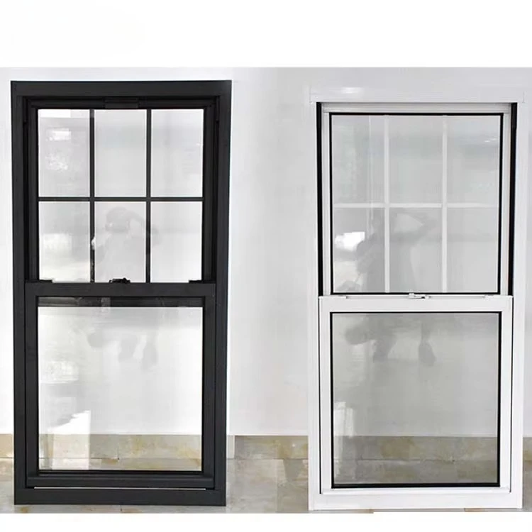 American‑Style Aluminum Windows & Doors, Black Waterproof French Door, Tempered Glass Single & Double Hung Windows