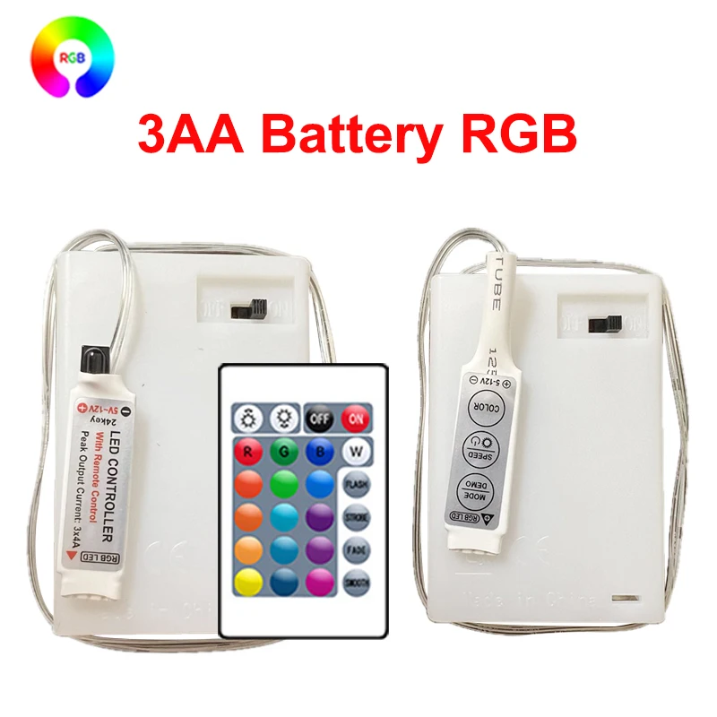 

AA Battery Box For 5V LED Strip Lights USB Mini Power Supply Battery Box With Cover And Switch