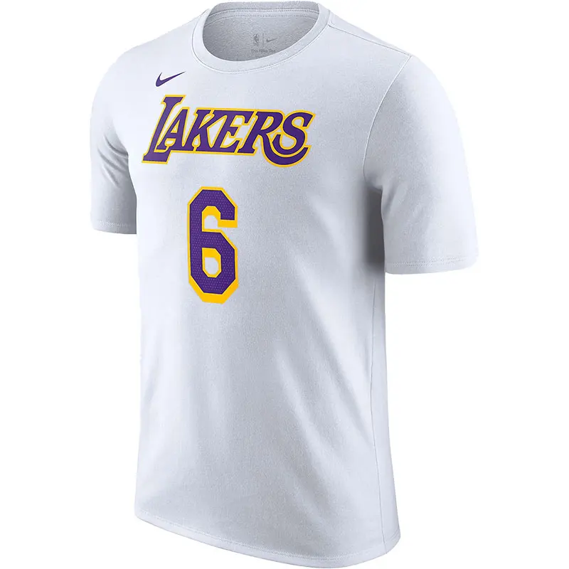 Nike genuine Los Angeles Lakers NBA Men's Sports Basketball Short Sleeve CV8529-116 view 5