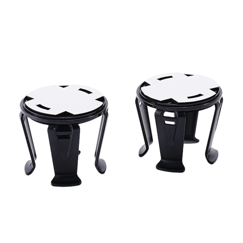 2Pcs Car Beverage Holder Adhesive Cup Storage Rack Car Cup Bottle Holder Multifunction Drink Rack Auto Accessories Black H9EE