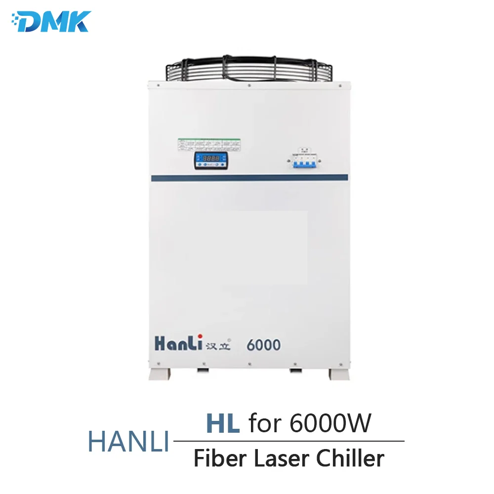 HANLI HL-6000W 산업용 수냉식 냉각기, 6000W 파이버 레이저 조각 및 절단기용, 380V, 50Hz, 15A