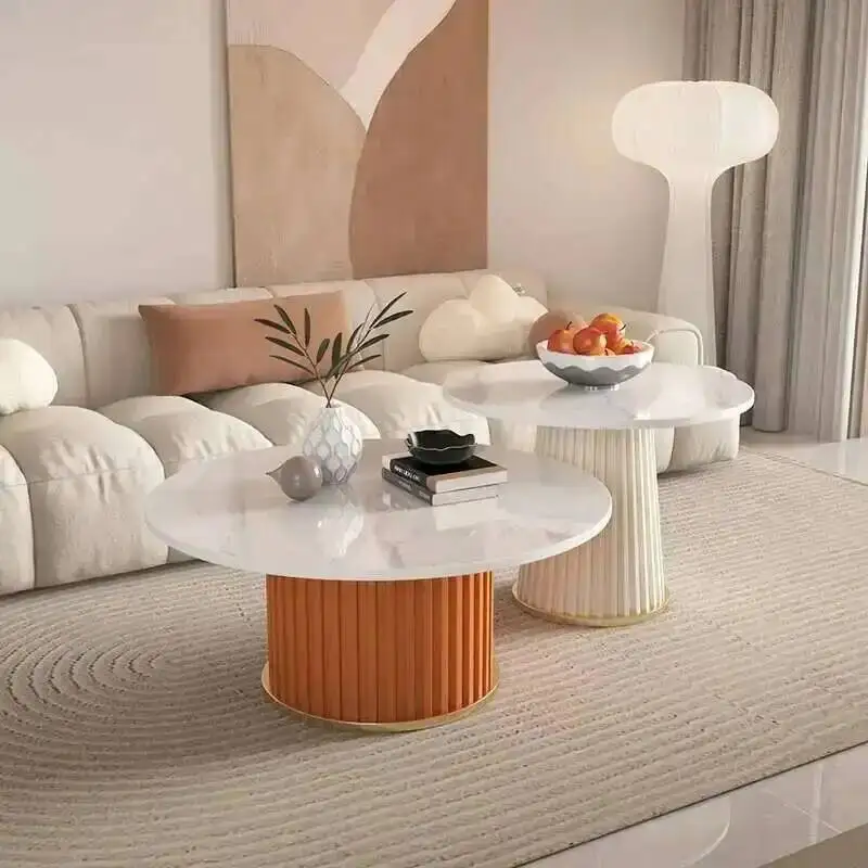 

Гламурный круглый журнальный современный журнальный столик, столы для комнаты, роскошный уникальный минималистичный скандинавский стол для гостиной, мебель для салона Basse Pour