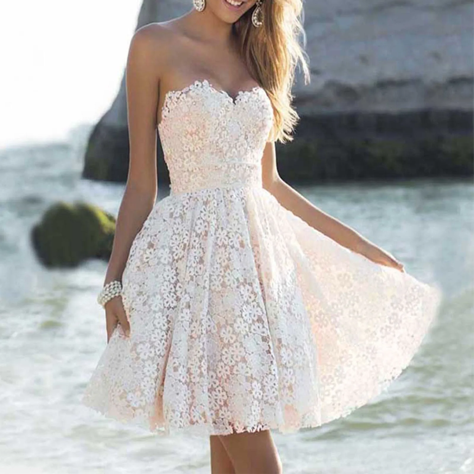 White Floral Dress For Fine Womens Wrap Off Shoulder Dresses Waist Slimming Clothing Ladies Summer Dresses Robe Femme