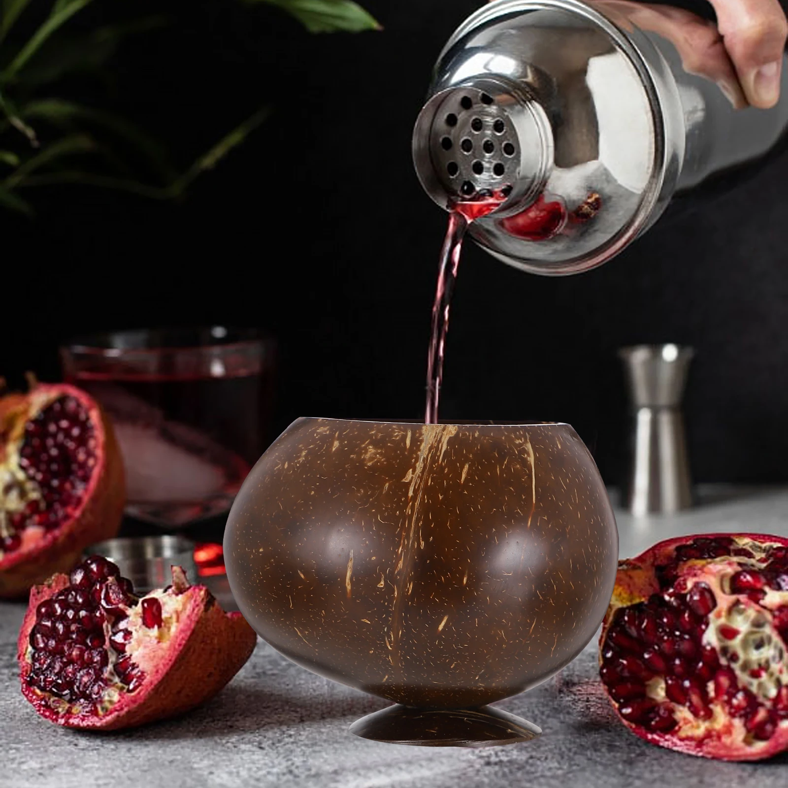 

Coconut Shell Glass Drinking Cups Shells Party Supplies Bulk Glasses Cute Appetizer Unique Design Smooth Surface Beer
