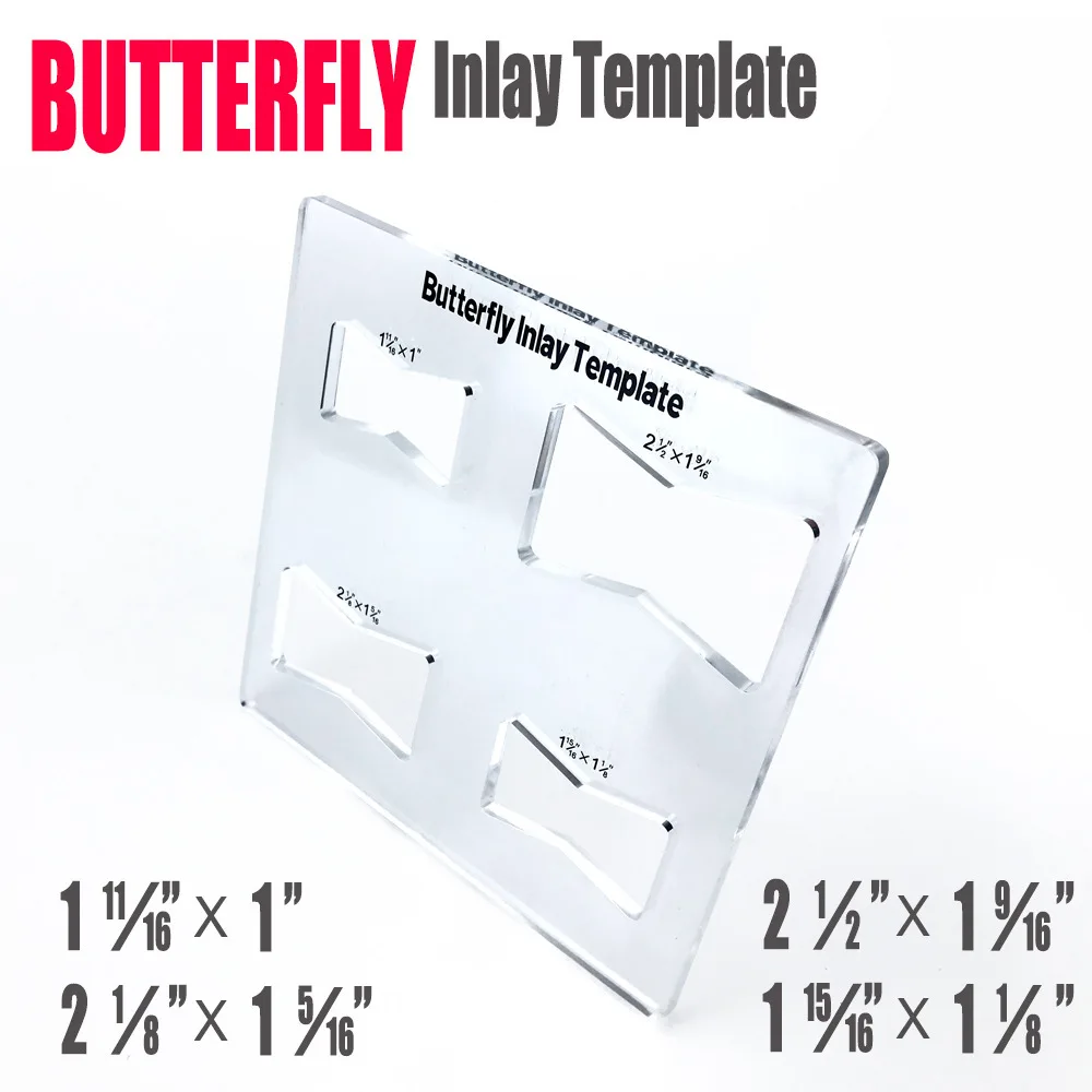 

Woodworking Tool Butterfly Inlay Template Router Jig Four-in-One Multi-Function Multi-Scenario Decorative Woodworking Templates