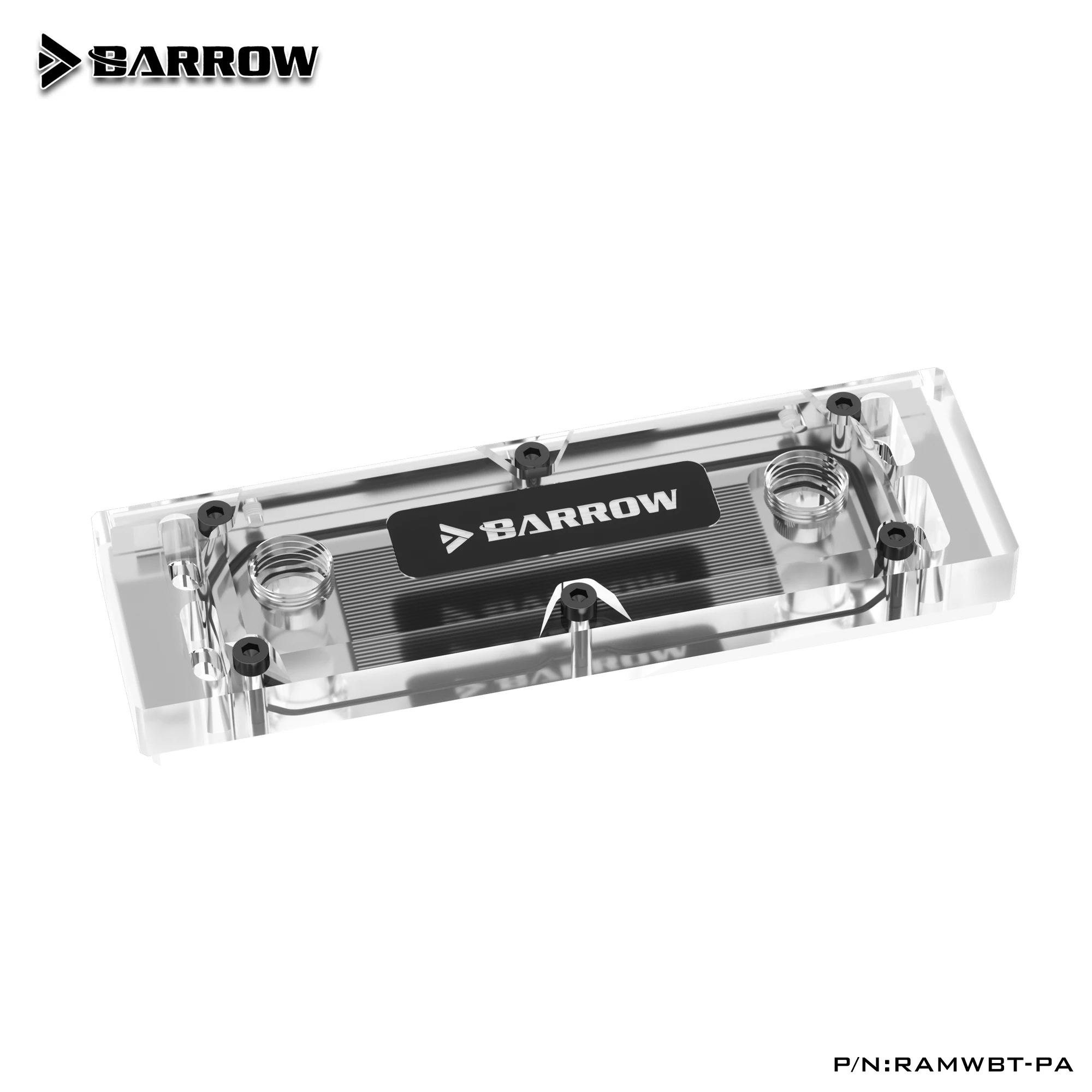 Barrow RAM Water Cooling Block use for 2pcs RAM 2 Channel Cooled Transparent Radiator with Metal Cover 1 block + 2 Cover RGB