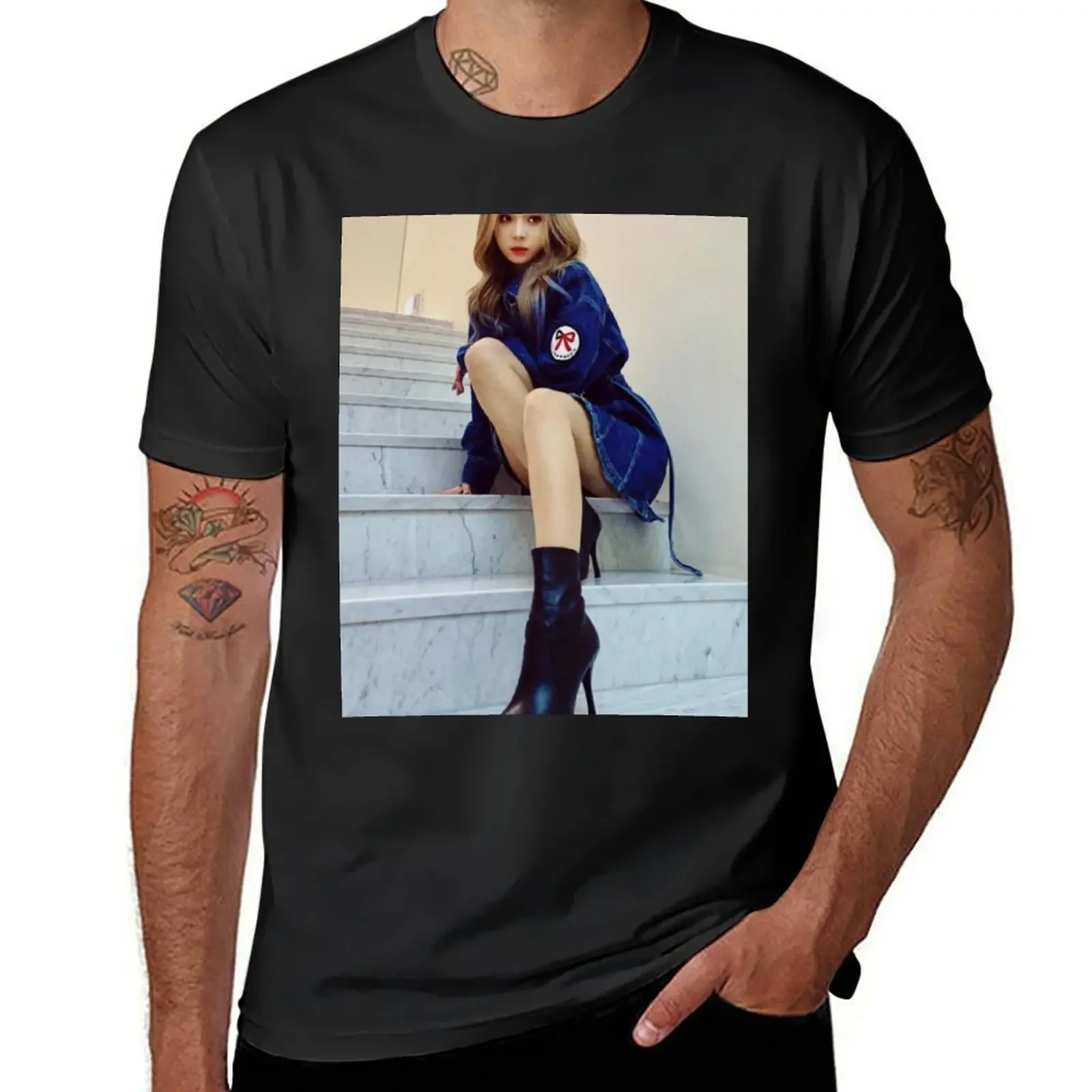 

Winter Stair Pose T-Shirt summer clothes graphic t shirt vintage men workout shirt