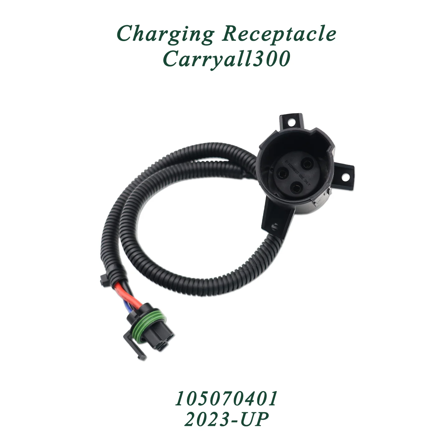 clubcar carryall 300 Electric Golf Cart Charge Receptacle Harness Charging Socket 2023-Up OEM 105070401