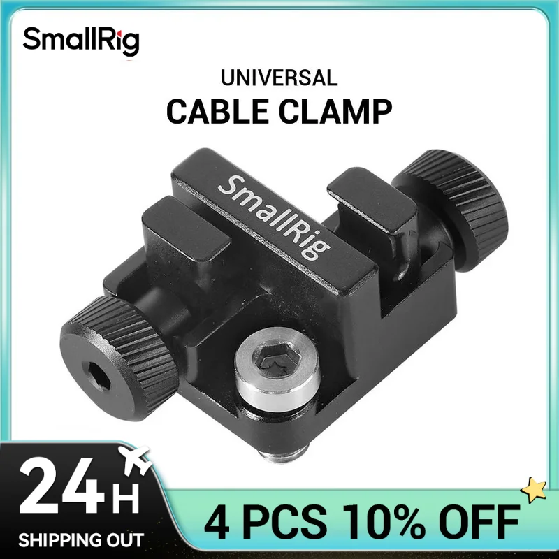 SmallRig Universal Cable Clamp for DLSR Camera Fits Cables Diameter from 2-7mm such as microphone cable, power cable BSC2333