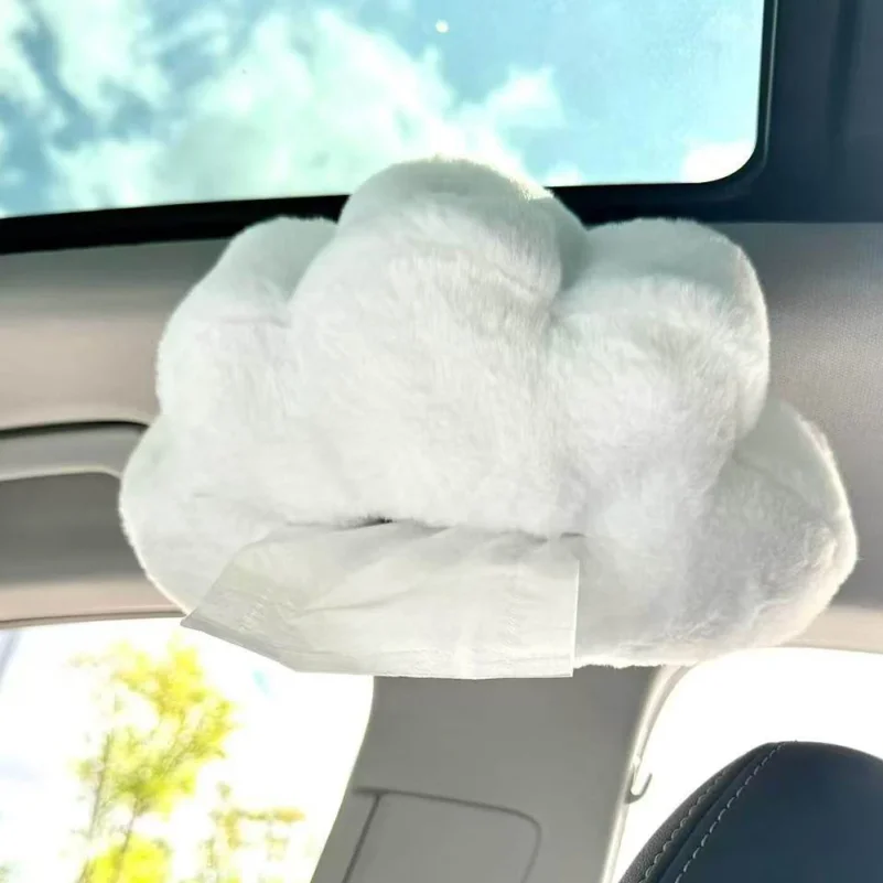 Tissue Cover Cloud Shaped Tissue Boxes Car Interior Suspension Creative Paper Towel Storage Car Storage Organization