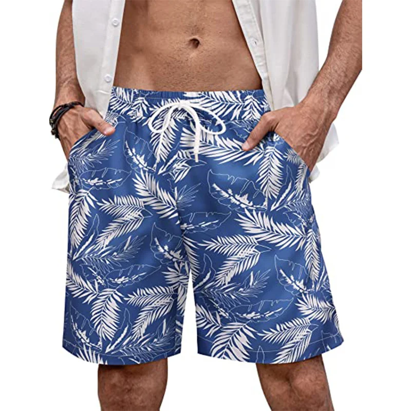 Fashion New Hawaii Beach Shorts For Men Casual Short Pants 3D Printed Flower Elastic Bandage Board Shorts Refreshing Swim Trunks