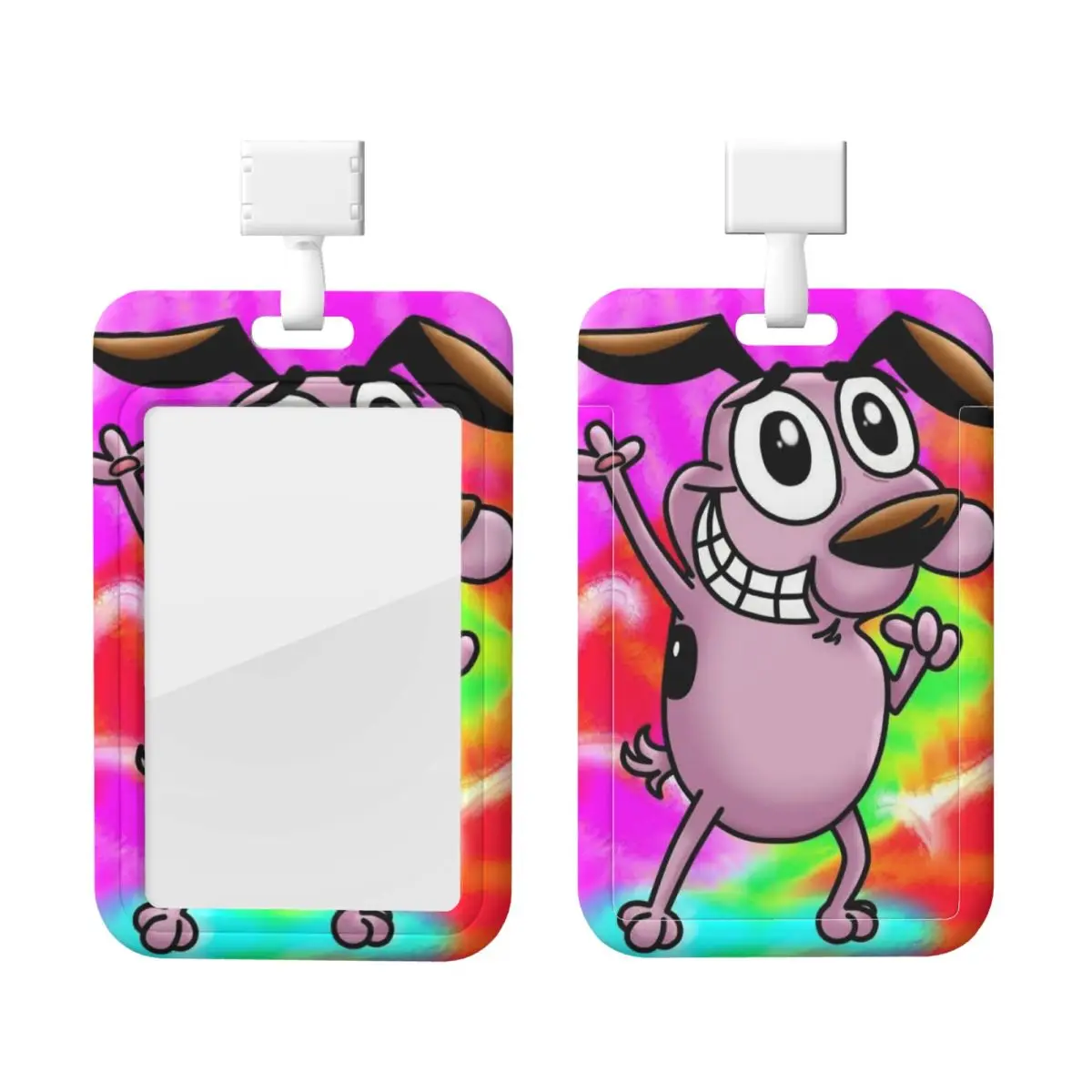 

Custom C-Courage The Cowardly Dog Lanyard ID Protector Badge Card Student Campus Lanyard Cards Holder Credentials Accessories