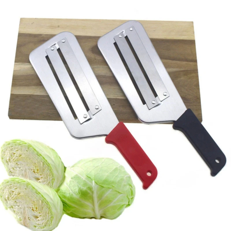 Cabbage Slicer Knife Stainless Steel Double 2 Slice Blade Slicing Kitchen Knife Fish Scale Cleaner Knive Cabbage Slicer