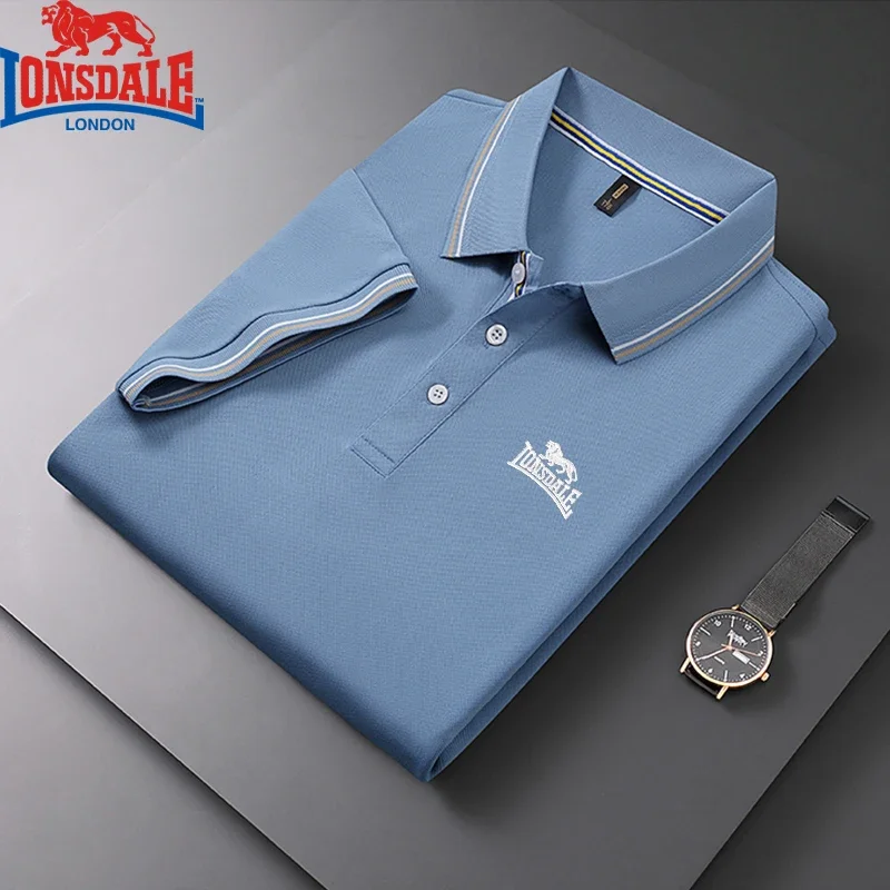 

Summer Men's High-quality Embroidered Lapel Short Sleeved Polo Shirt, New Luxury and Fashionable Casual Cool Breathable Top