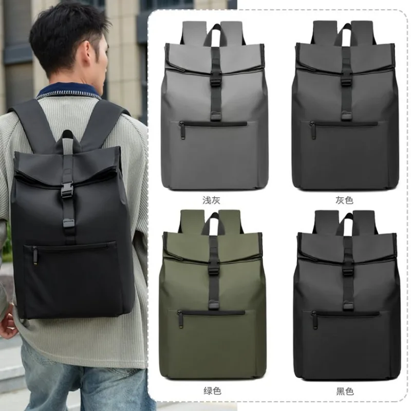 

Vintage Leather Diaper Bag Solid Color Minimalist Design High-end Fashionable Trendy Backpack For Men Women Business Travel