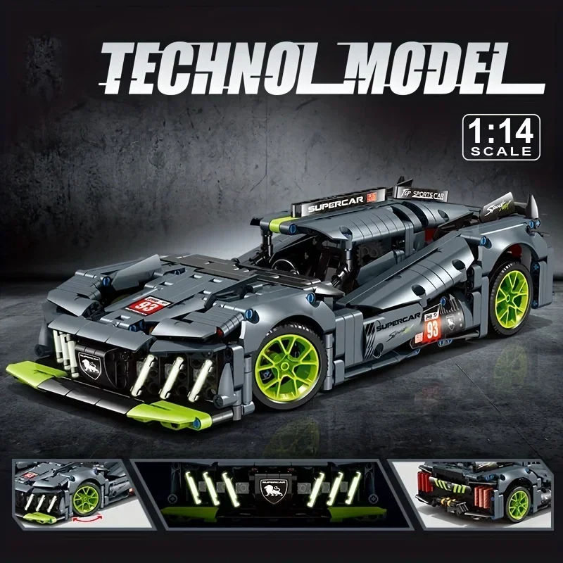 ToylinX Building Blocks Racing Toys Urban Technology Design Enjoy The Speed 1：14 Birthday Christmas Gifts for Kids or Adults