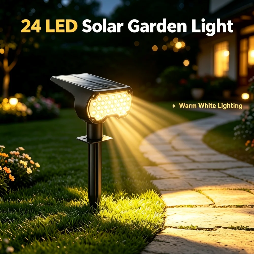 24 LED Solar Powered Ground Spike Light 6 24 LED Solar Powered Ground Spike Light