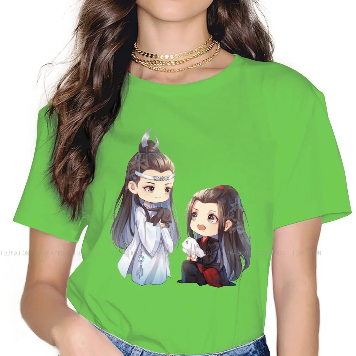 Mo Dao Zu Shi TShirt for Woman Girl WANGXIAN BUNNY COUPLE 5XL Casual Tee T Shirt Novelty Loose