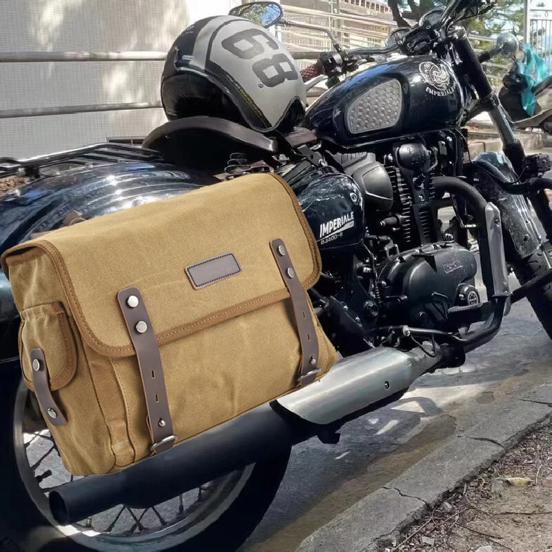 

Detachable high-capacity Motorcycle bag Luggage Bag Riding Equipment One Shoulder Messenger with Crazy Horse leather