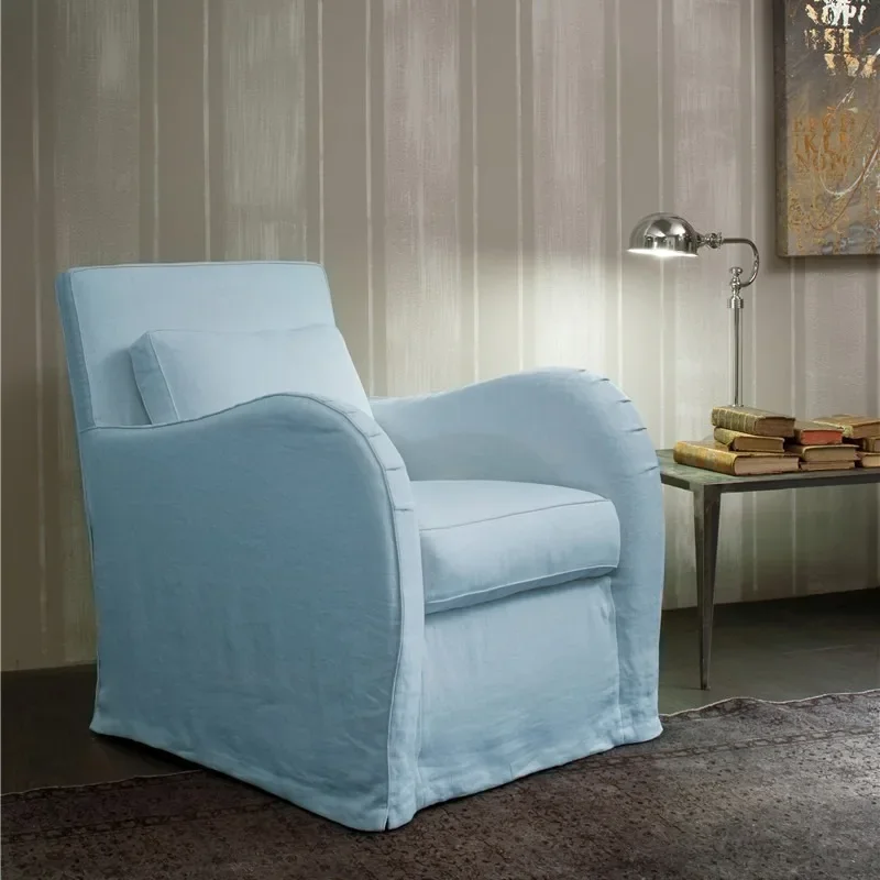 Canapé simple à démontage ins wind B & B, canapé blanc pour appartement, canapé américain en lin