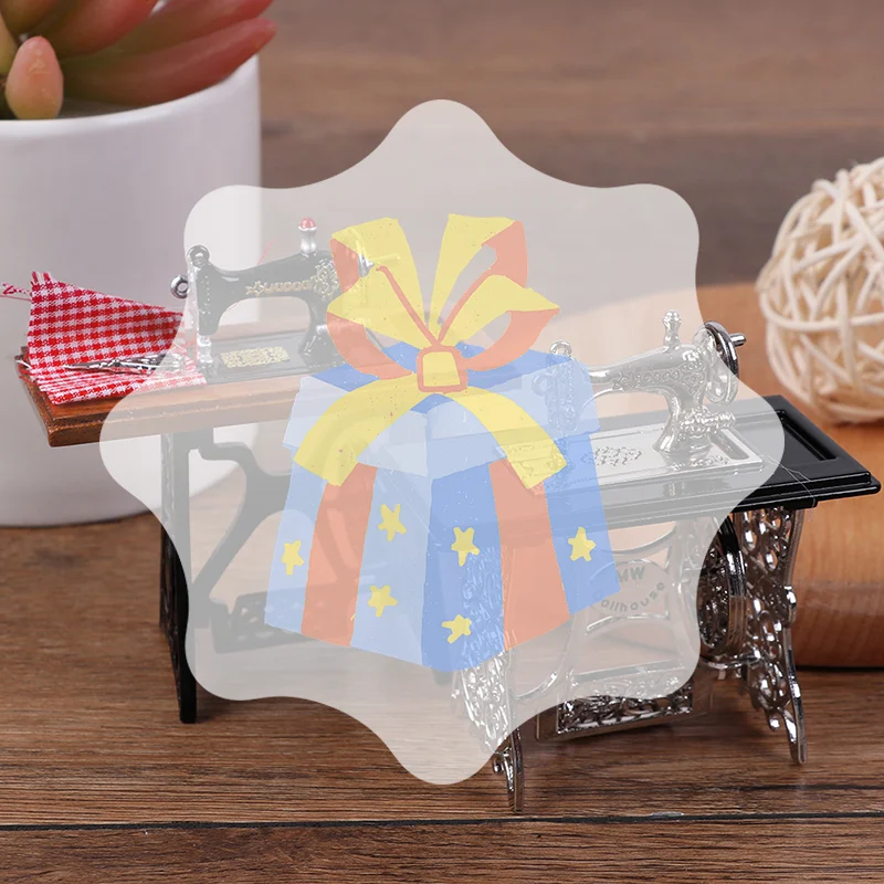 

1:12 Dollhouse Mini Furniture Sewing Machine with Scissors for Doll House Decor