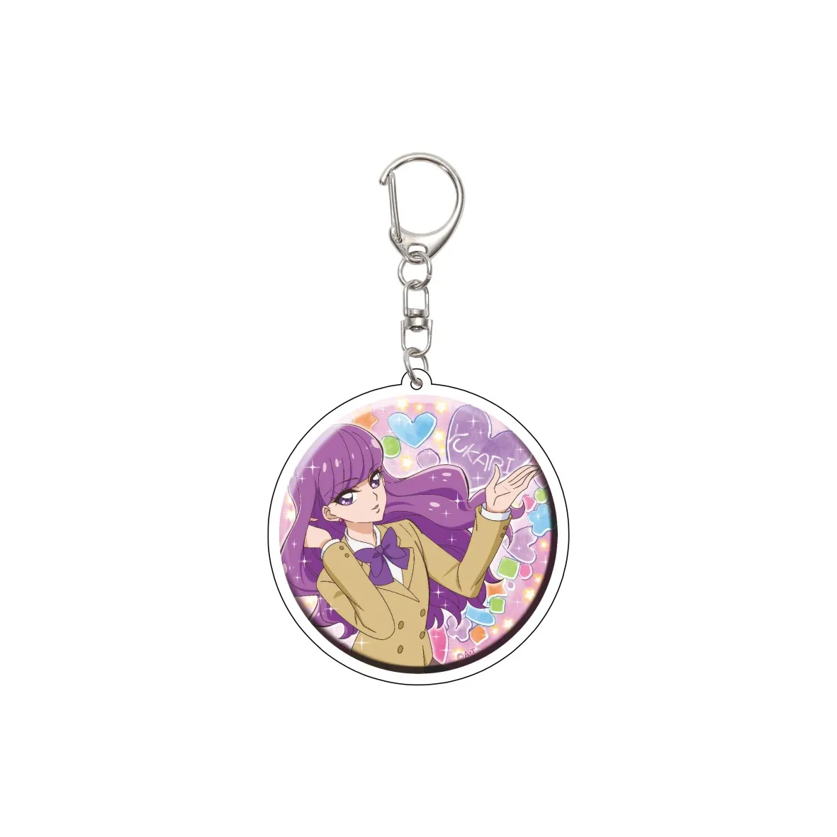 55MM Anime Pretty Cure Keychain Natsuki Rin/Kasugano Urara/Akimoto Komachi  Key Chain Acrylic Model Plate Christmas Gifts