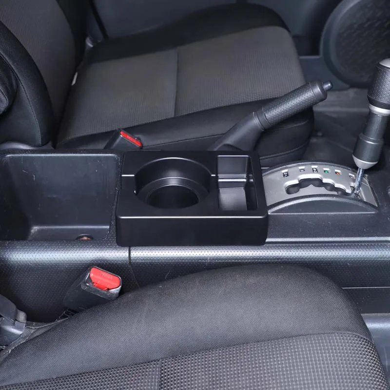 For Toyota FJ Cruiser 2007-2021 ABS Black Car Center Console Water Cup Storage Box Storage Box Car Interior Accessories