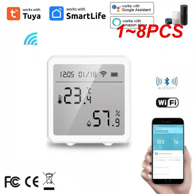 

Tuya Smart Temperature And Humidity Sensor WiFi Home Hygrothermograph Works With Alexa Home Assistant Smarlife