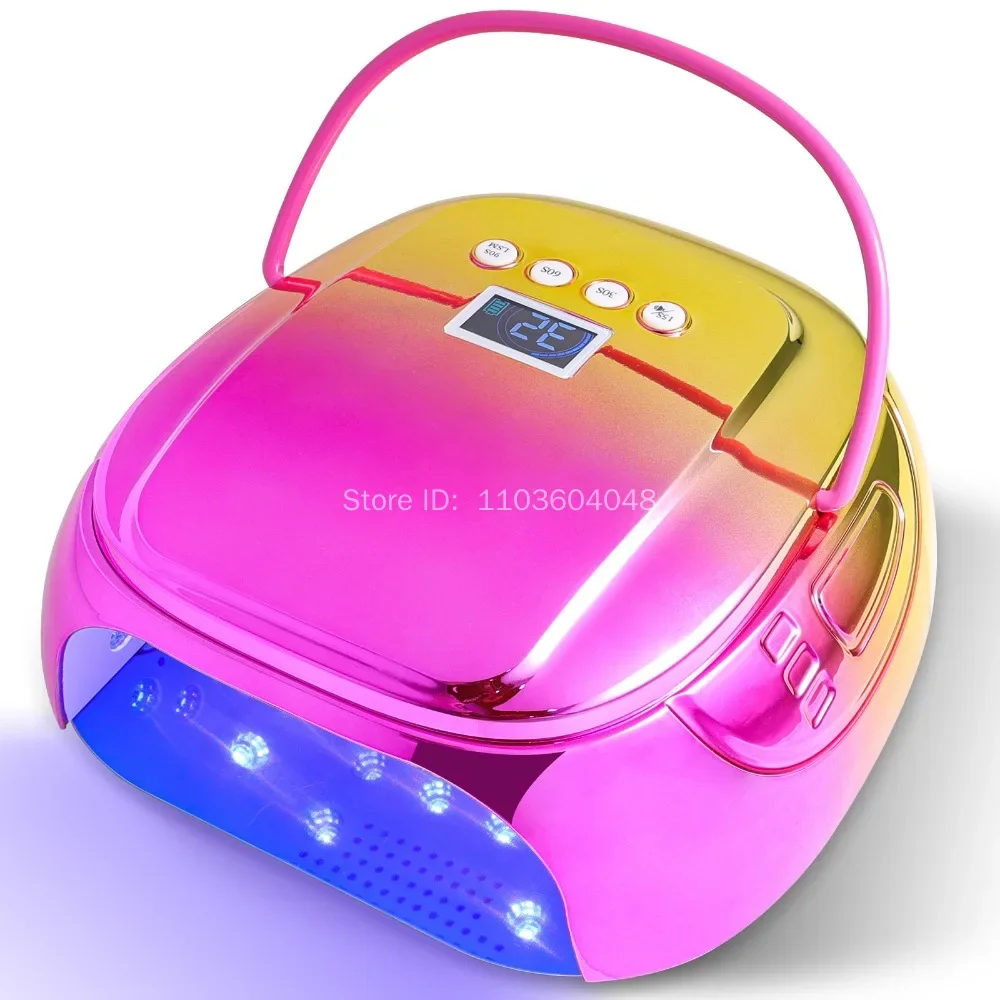 Schnurlose wiederaufladbare UV-LED-Nagellampe mit LED-Anzeige, kabellose 45-LED-Nageltrocknungslampe zum Aushärten aller Nagellack-Gel-Salonwerkzeuge