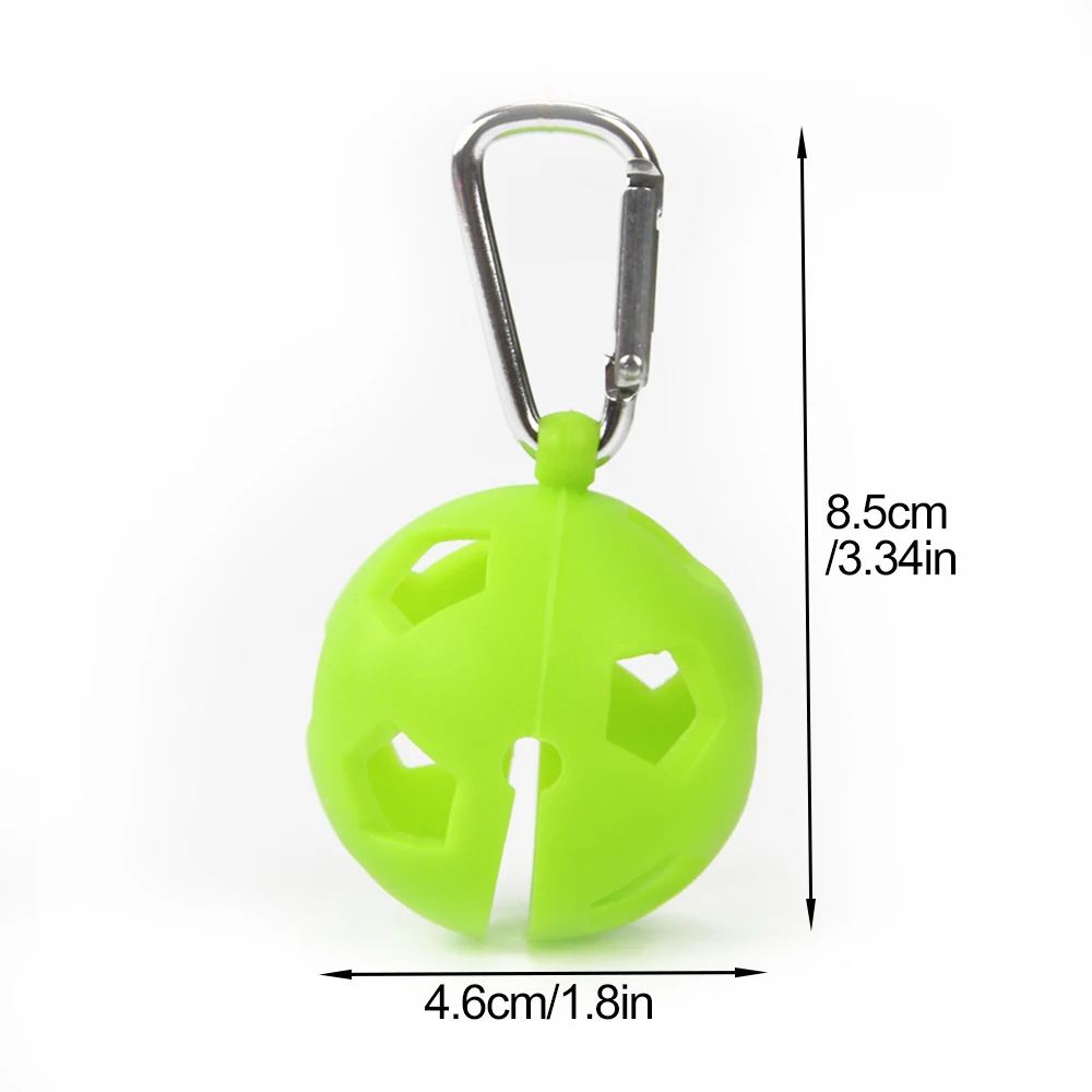 1Pcs Silicone Golf Ball Holder Single Ball Storage Protection Carrier with Aluminum Hook