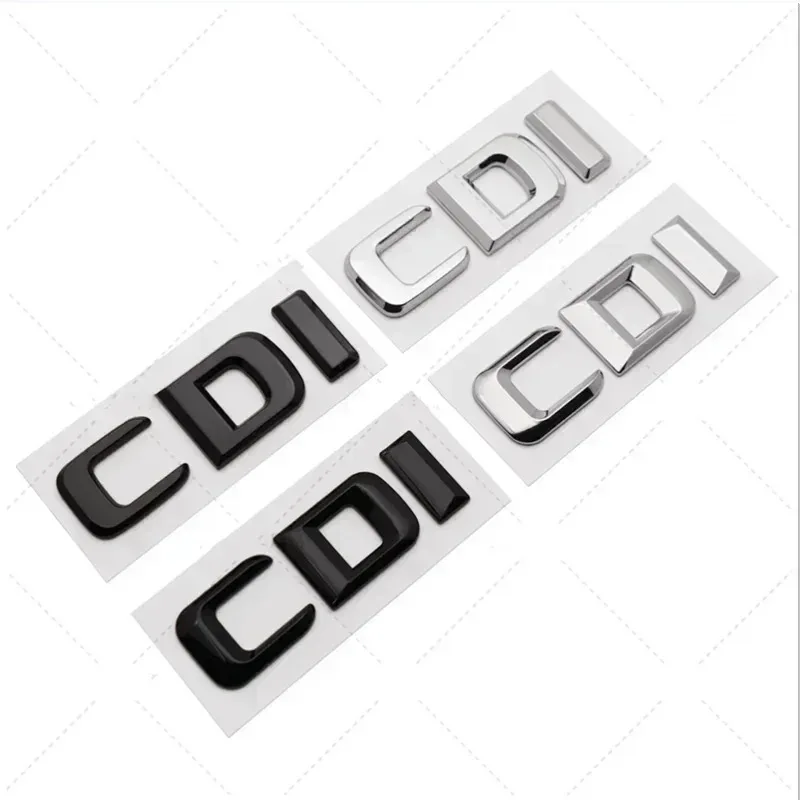 3D ABS CDI CGI Logo Letters Car Rear Trunk Sticker For Mercedes C200 C220 W204 W205 E220 E200 E250 W211 Emblem Badge Accessories