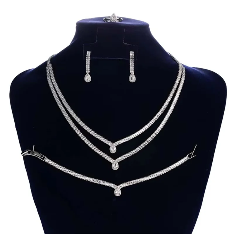 

Комплект ювелирных изделий HADIYANA, модный элегантный женский комплект ювелирных изделий с подвеской, дизайнерский роскошный комплект с кубическим цирконием BN8367, подарок на День святого Валентина