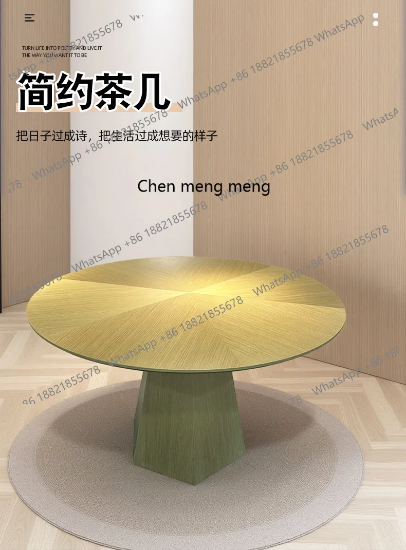 

New Chinese style coffee table dining table household modern simple round business office reception negotiation table