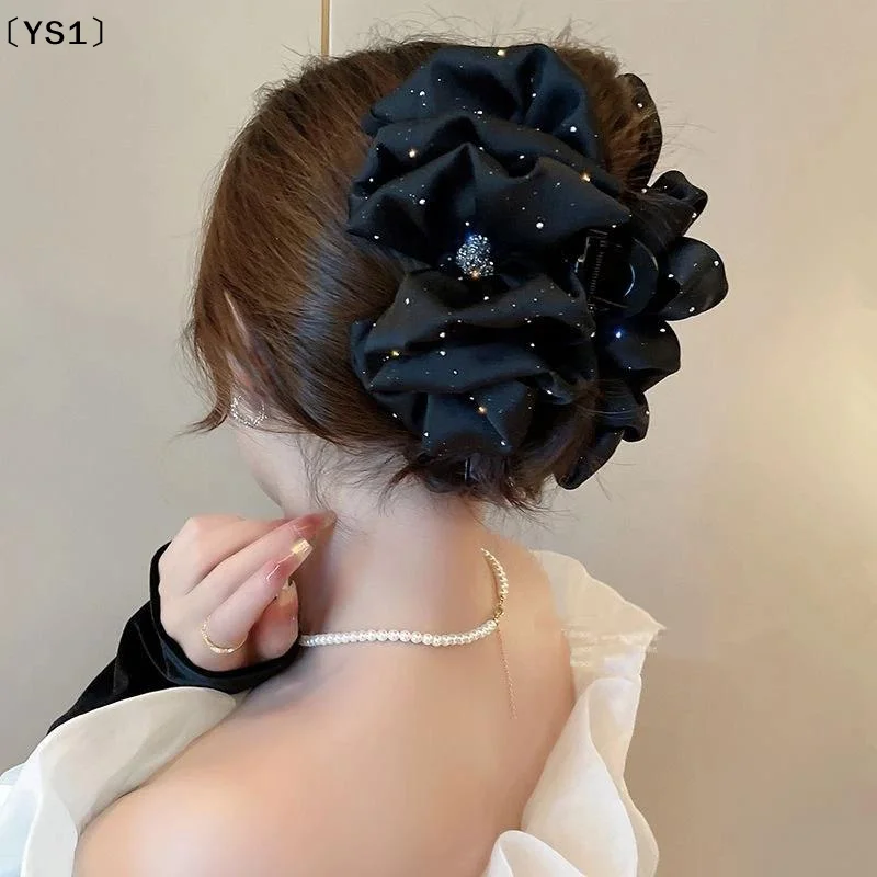 

〔YS1〕1Pcs Temperamental Mesh Hair Accessory Oversized Double-Sided Rhinestone Bubble Clip For Women Extra Large Hairclip