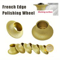 1pc Vacuum Brazed Diamond French Edge Wheel Hole Diameter 20mm Diamond Smooth Polishing Wheel For Tile Quartz Marble Granite