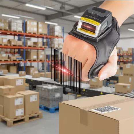 Factory Effon PG05 Hands Free Android Finger Mount bluetooth Glove Barcode Scanner for Retail Stocktaking Cold Storage Warehouse