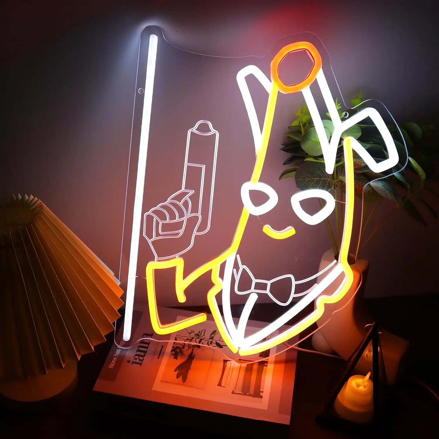 

Banana Peely Neon Sign Kid Gifts Pistol Night Light for Dimmable LED Neon for Game Room Man Cave Bar Party Decor Game Lover Gift