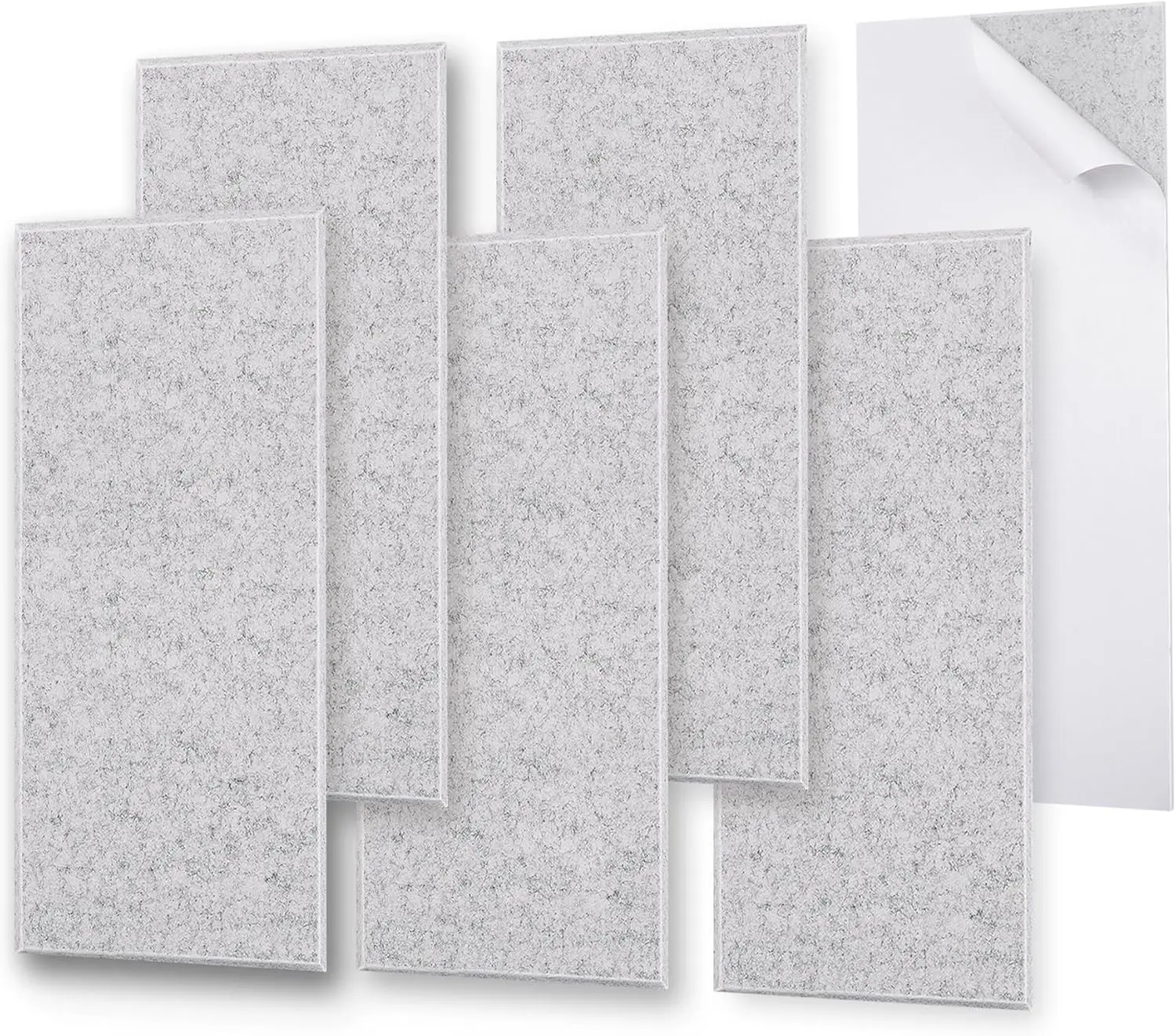 6PCS Acoustic Panel High Density Sound Absorbing Noise Soundproofing Felt Bulletin Cork Wall Tiles Board Studio Isolation KTV Treatment Home Office Decorative Notice Corkboard