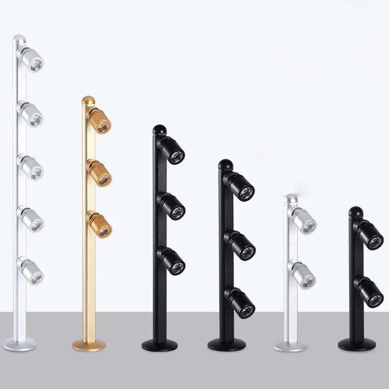 Holofote led regulável 1w 3w 5w ac220v, lâmpada de joias, vitrine, exposição, contador de diamante ajustável, rotação de 360 graus