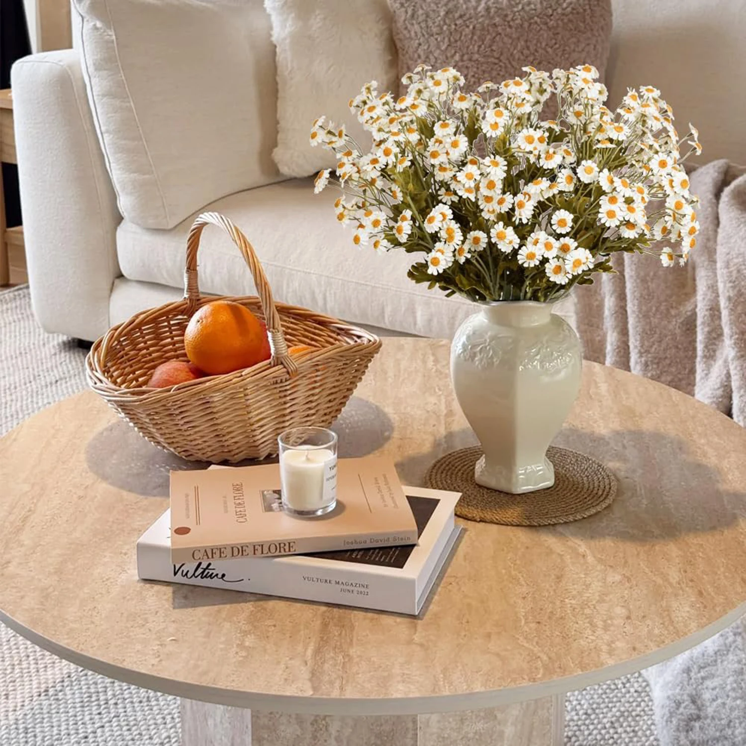 Seiden-Gänseblümchen Künstliche Blumen Hochzeits-Brautstrauß Festival-Dekoration Vase Heim Zimmer Party Fensterbank Floristik Handwerk DIY Geschenke