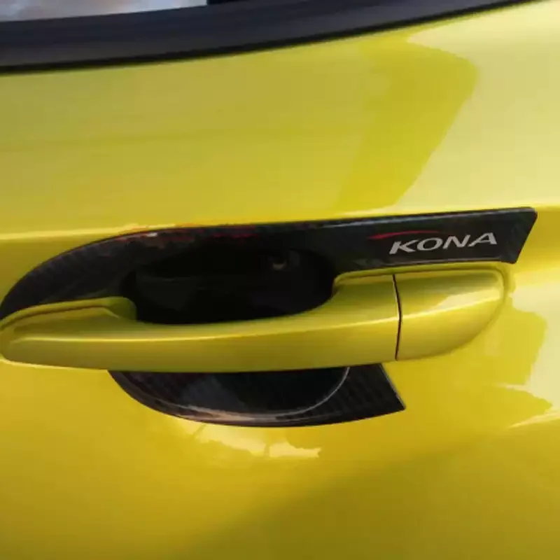 Für Hyundai Kona 2018 2019 ABS Schwarz Auto Türgriff Schüssel Seite Tür Schüssel Abdeckung Trim Protektoren Außen Auto Styling zubehör – Detail 1