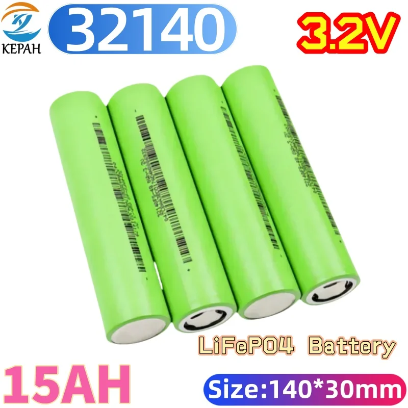 

Аккумуляторная батарея LiFePO4 класса А, 3.2В 15Ач 32140, большой емкости, источник питания для скутеров и электрических шуруповертов