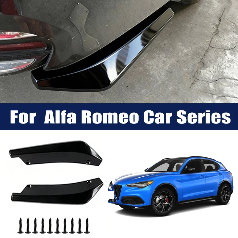 

Car Rear Bumper Lip Diffuser Splitter Spoiler Scratch Protector For Alfa Romeo Giulia Stelvio 4C Giulietta Tonale 156 159 166