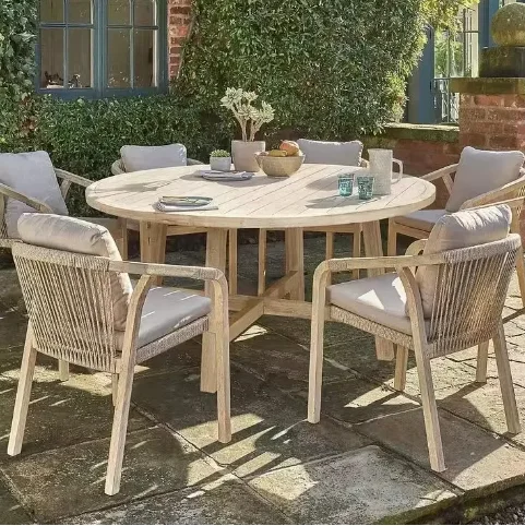 I  Well Beauty Low Price New Arrival Outside Wooden Furniture Resort Restaurant Dining Garden Patio Wood Outdoor Table