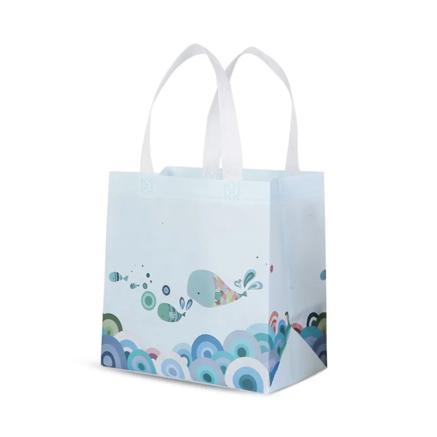 

20 Pack Nonwoven Reusable Tote Bags for Party Favor Candy Goodie Carry Out Packing