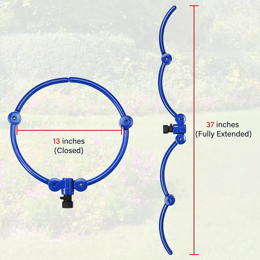 2PCS Expandable Tree Watering System 13 Inch Round Sprinkler Ring Plastic Drip Irrigation Tool For Outdoor Garden Plant Care