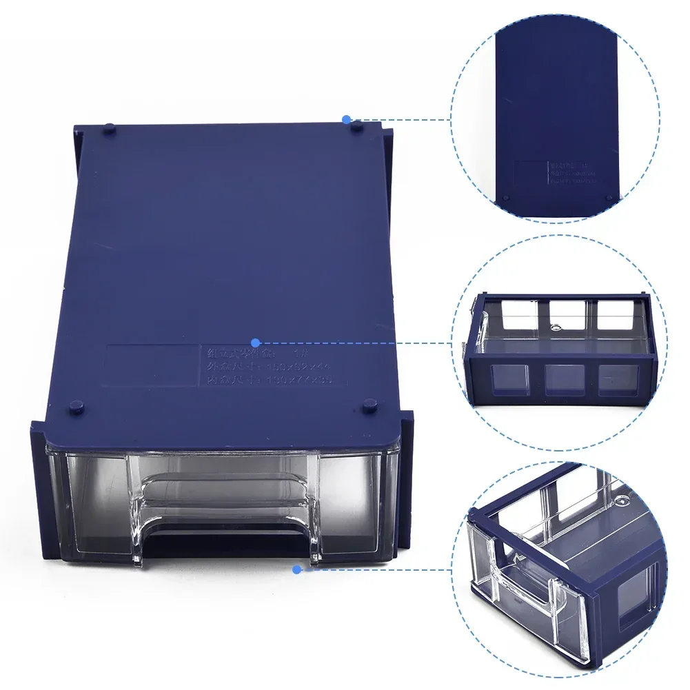 Container Storage Box Easy To Install PE Storage Boxes Toolbox Transparent Plastic 140*85*40mm Sewing Supplies
