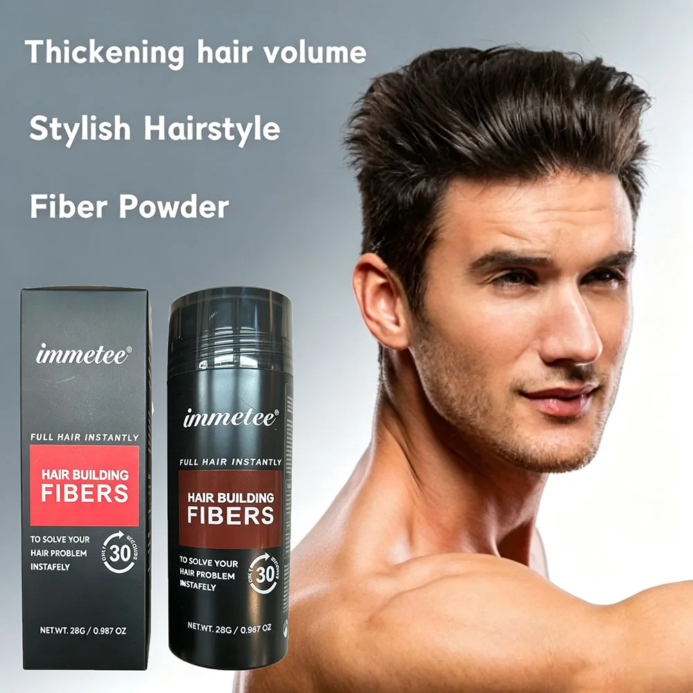 Hair Building Fiber Black Brown Hair Fiber Powder Instant Thickening Hair Loss Concealer Hair Volumizing Powder for Men Women
